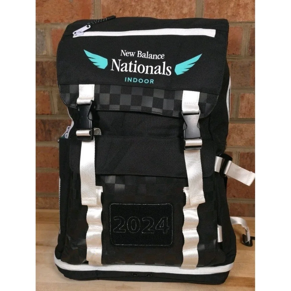 2024 New Balance Nationals Indoor Backpack Black Green Travel Bag